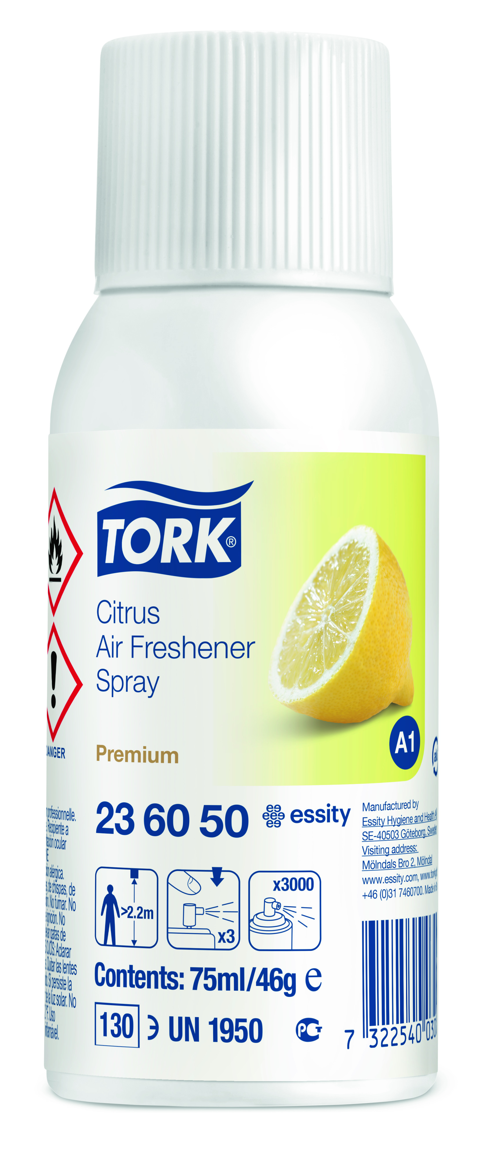 Аэрозольный освежитель воздуха Tork, цитрусовый аромат 